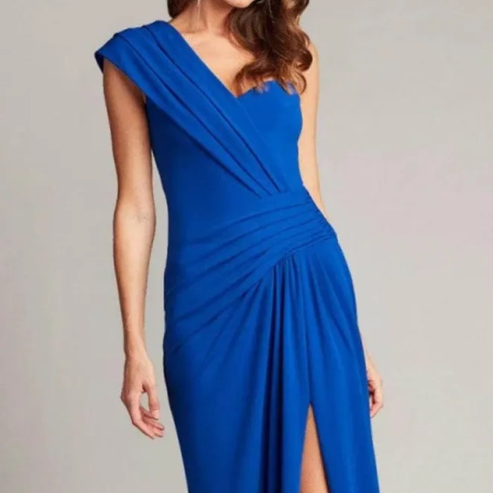 Tadashi Shoji One Shoulder Royal Blue Dress